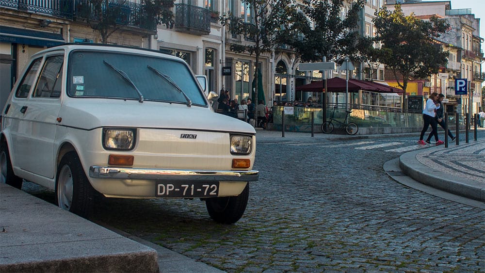 Fiat 126 com uma matrícula anterior a 1992