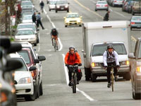 Ciclistas na cidade